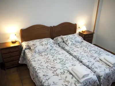 Cama o camas de una habitación en Posada de Ollo