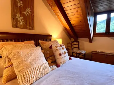 Cama o camas de una habitación en Apartamento Sol de Espot - L'Amfitriona