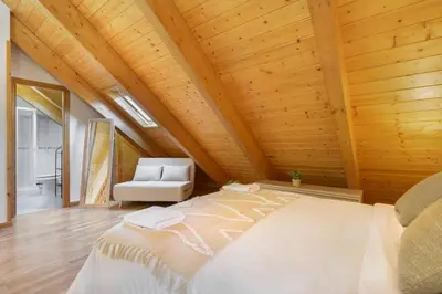 Cama o camas de una habitación en Apartamento A10 de Formigal, AMPLIO Y CON GARAJE