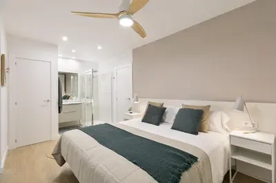 Cama o camas de una habitación en Mirador del Portillo