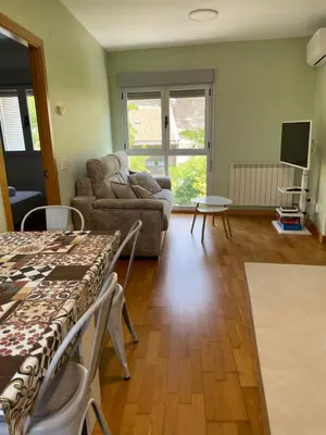 Una televisión o centro de entretenimiento en Apartamento El Estrecho de Arguedas