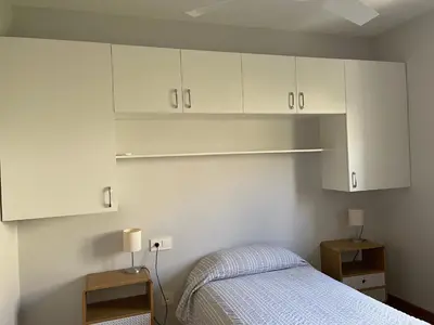 Cama o camas de una habitación en Apartamento El Estrecho de Arguedas
