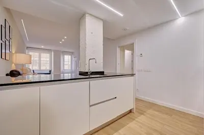 Una cocina o zona de cocina en Apartamentos Ezkaba by Clabao