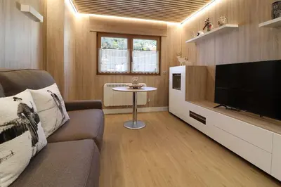 Una televisión o centro de entretenimiento en Apartamento Hartza