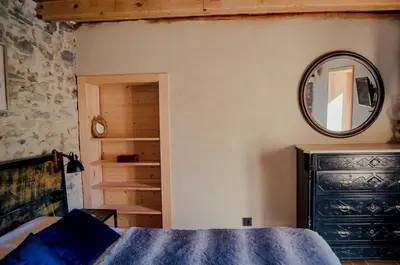 Cama o camas de una habitación en Espectacular Chalet de Montaña Pirineos, Burg