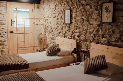 Cama o camas de una habitación en Espectacular Chalet de Montaña Pirineos, Burg