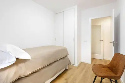 Cama o camas de una habitación en Casa O Berde terraza con vistas a Aramón Panticosa