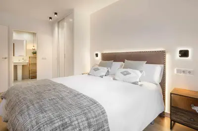 Cama o camas de una habitación en Casa O Berde terraza con vistas a Aramón Panticosa
