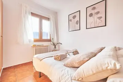 Cama o camas de una habitación en Rincón de Anayet | Entrada Autónoma | Formigal