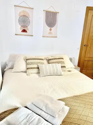 Cama o camas de una habitación en Dúplex en Sallent de Gállego