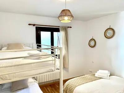 Cama o camas de una habitación en Dúplex en Sallent de Gállego