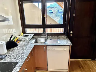 Una cocina o zona de cocina en Dúplex en Sallent de Gállego