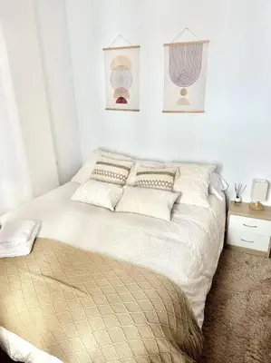 Cama o camas de una habitación en Dúplex en Sallent de Gállego