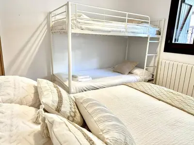Cama o camas de una habitación en Dúplex en Sallent de Gállego