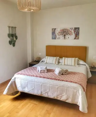 Cama o camas de una habitación en Ekhiola Txiki
