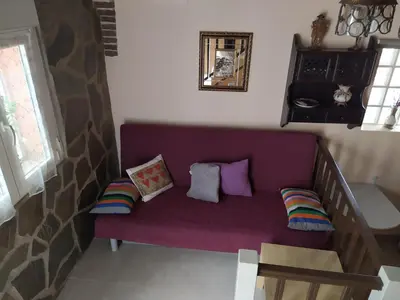 Zona de estar de La Palmera de la Insula
