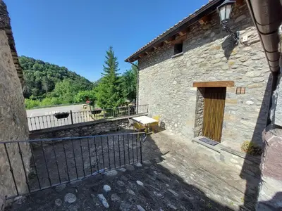 Vista general de una montaña o vista desde the country house