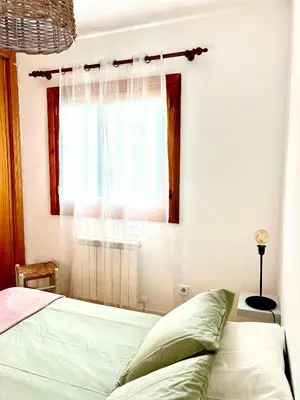 Cama o camas de una habitación en Apartamento en Formigal con vistas