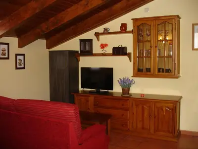 Una televisión o centro de entretenimiento en Turismo Rural Castell