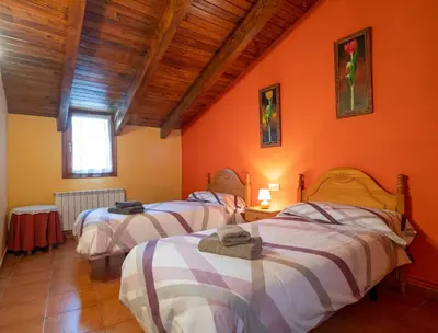 Cama o camas de una habitación en Turismo Rural Castell