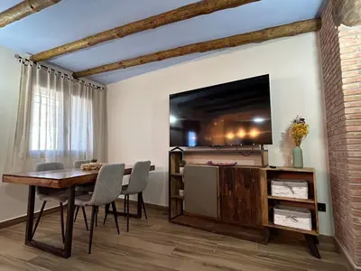 Una televisión o centro de entretenimiento en Apartamento Peña Cortada