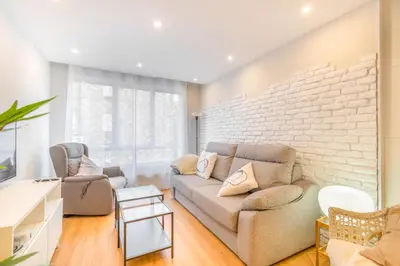 Zona de estar de Espacioso y cómodo apartamento en Pamplona