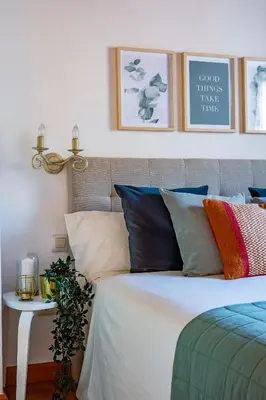 Cama o camas de una habitación en El Molino de Castiello de Jaca