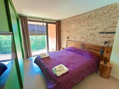 Cama o camas de una habitación en Hotel Restaurant Lotus Priorat