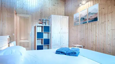 Cama o camas de una habitación en Saplan Real Estate DUPLEX LONGUERA