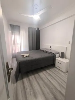 Cama o camas de una habitación en Apartamento San Antón