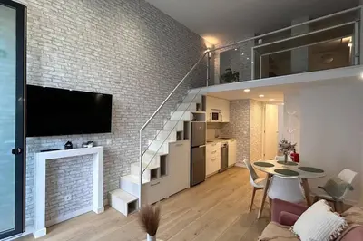 Una cocina o zona de cocina en Hola Pamplona!