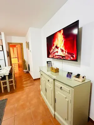 Una televisión o centro de entretenimiento en Apartamento La Larri