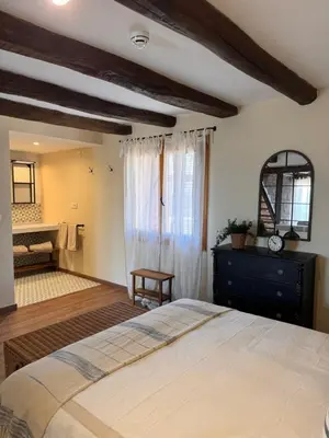 Cama o camas de una habitación en APARTAMENTOS VILLA DE GOYA