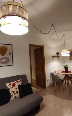 Zona de estar de Acogedor apartamento para dos en el centro