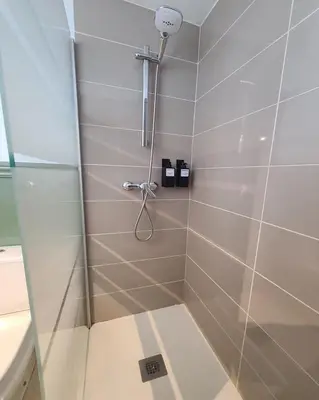 Un baño de Acogedor apartamento para dos en el centro