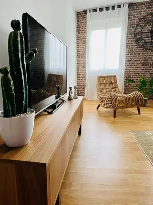 Una televisión o centro de entretenimiento en Los Meandros
