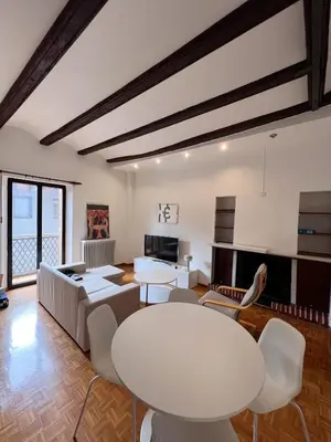 Cama o camas de una habitación en Encantador apartamento en Estella-Lizarra