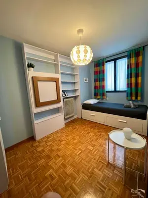 Cama o camas de una habitación en Encantador apartamento en Estella-Lizarra