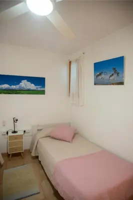 Cama o camas de una habitación en Apartament Perebep de Linyola