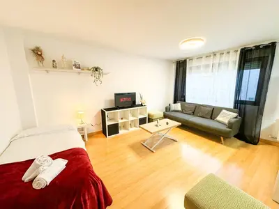 Cama o camas de una habitación en Escultor del Pilar ComoTuCasa