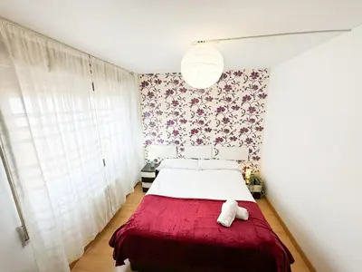 Cama o camas de una habitación en Escultor del Pilar ComoTuCasa