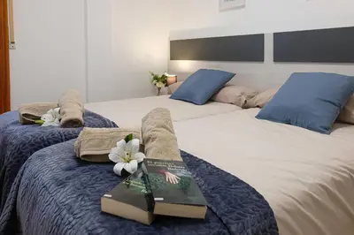 Cama o camas de una habitación en APARTAMETO BAZTANGOA I