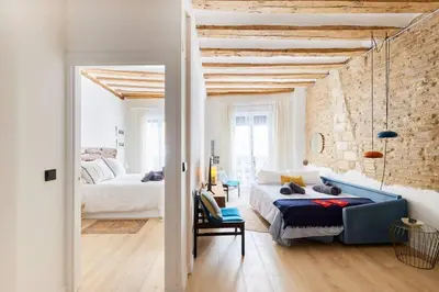 Cama o camas de una habitación en ¡Precioso apartamento en la calle Estafeta!
