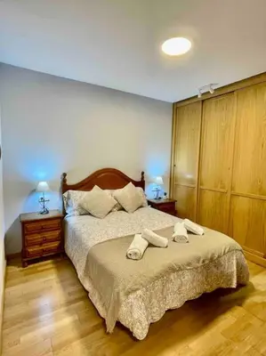 Cama o camas de una habitación en Piso Pineta