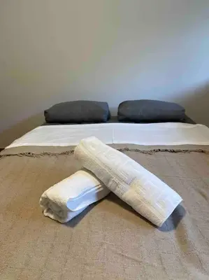Cama o camas de una habitación en Piso Pineta