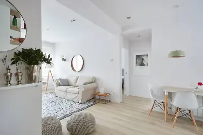Zona de estar de Bonito acogedor apartamento en centro de Pamplona
