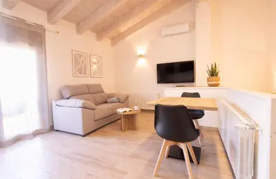 Una televisión o centro de entretenimiento en El sueño del Búho 6. Ático con chimena