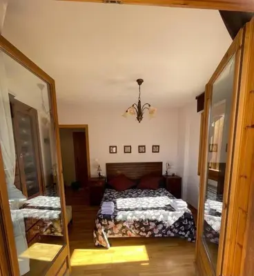 Cama o camas de una habitación en APARTAMENTO EN LA VALL FOSCA