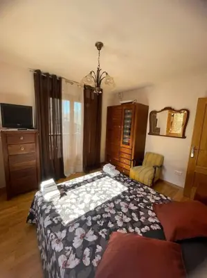 Cama o camas de una habitación en APARTAMENTO EN LA VALL FOSCA