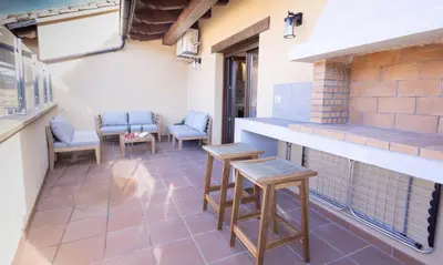 Un balcón o terraza de El sueño del Búho 4. Ático con chimenea y terraza.